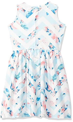 Image of Gubbarey Girl's Cotton Blend Fit and Flare Knee-Length Casual Dress (DRG2021 2020 Blue 8-9 Y)
