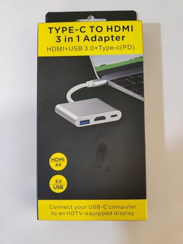 Image of C Type to 3+1 Hdmi | USB 3.0 | Ctype Adapter /Connector /ConverterCable 4K@30Hz for Xbox, Projector, Computer,Laptop, Full 4K@30Hz Resolution (Type C to Hdmi | USB 3.0 | Ctype C PD)