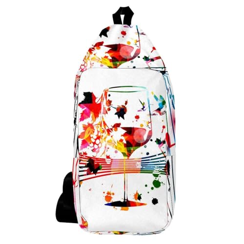 Mochila de hombro multicolor con estampado de arce para senderismo y viaje