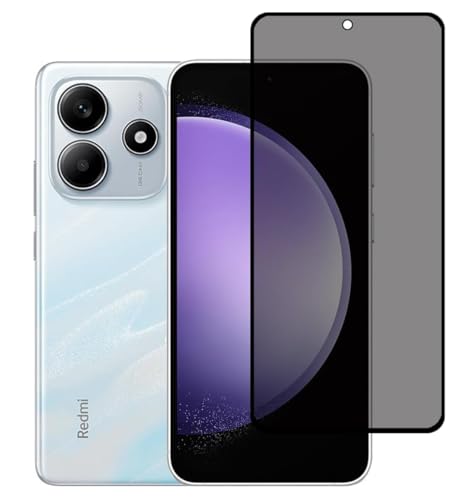Image of ZARALA Privacy Screen Protector for For Redmi Note 14 5G Fingerprint is Not Working Anti-Spy Tempered Glass Film, 9H Hardness, Anti Bubble-Free, Anti-Spy Screen Protector