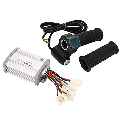 36V 800W Brush Motor Speed Controller, Electric Bike Brush Controller with Throttle Grip, Electric Scooter Motor Controller for E Bike Bicycle DIY Conversion Kit