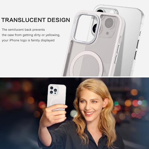 Coque iPhone 13 Pro transparente et mate grise compatible avec Magsafe de 6,1 pouces