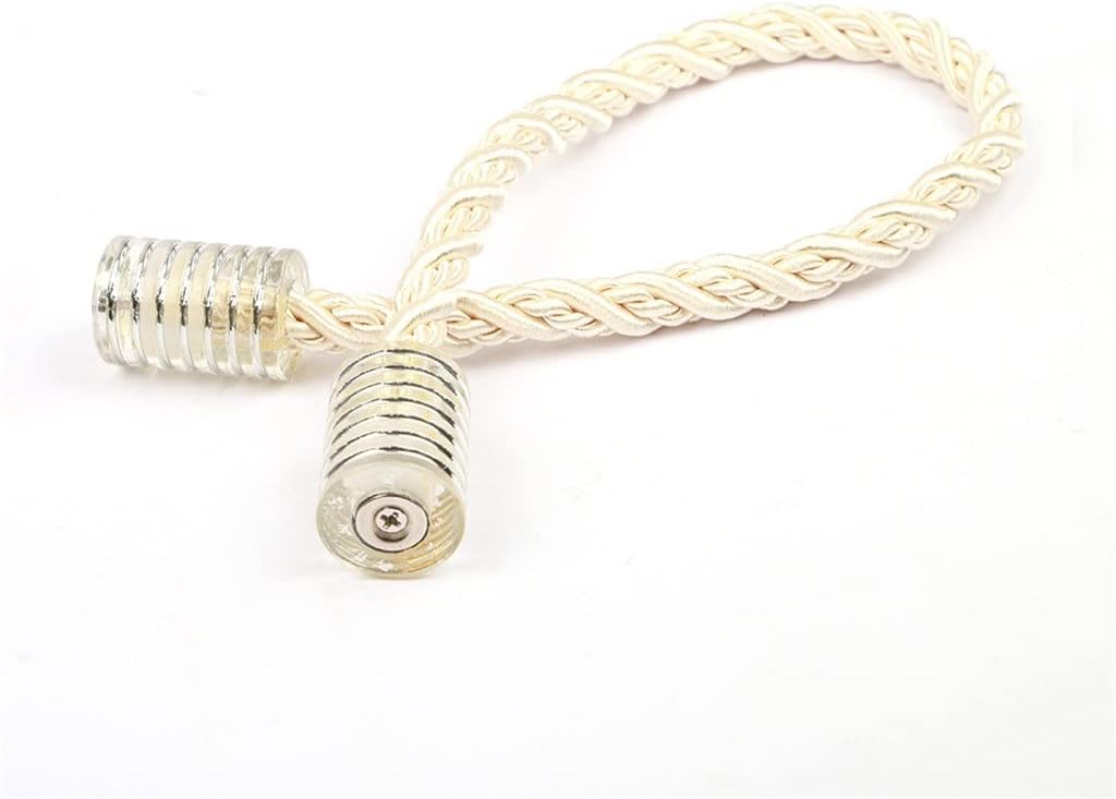 JSEIAJB 2Pcs Magnetic Curtain Clip Cylindrical Hanging Ball Decoration Curtains Tieback Buckle Rope Window Drape Accessories