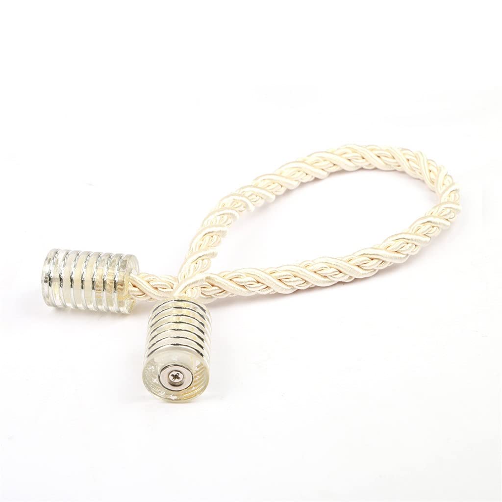 2 Pcs Clip de Rideau Magnétique Boule Suspendue Cylindrique Décoration Rideaux Embrasse Boucle Corde Fenêtre Drapé Accessoires (Couleur : A, Taille (A comme Le Montre l'image)