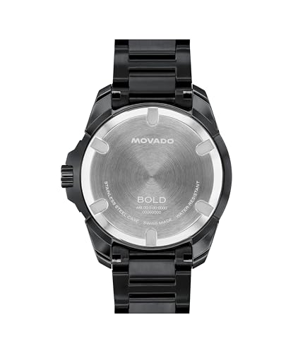 Image of Movado Bold Verso S Men's Watch - Swiss Quartz Movement, 42 mm, Stainless Steel Case, Link Bracelet, Date Display