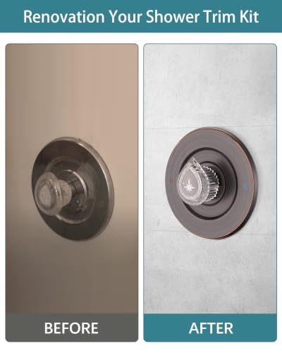 Image of Shower Faucet Trim Kit Compatible with Moen Fit Chateau Valve Only, Pull-on Push-off Design Knob Handle, Oil Rubbed Bronze