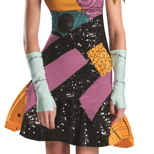 Disney 59328B Tim Burtons the Nightmare Before Christmas Sally Glam Adult  Costume Sized, Yellow/Black/Purple, M - BigaMart