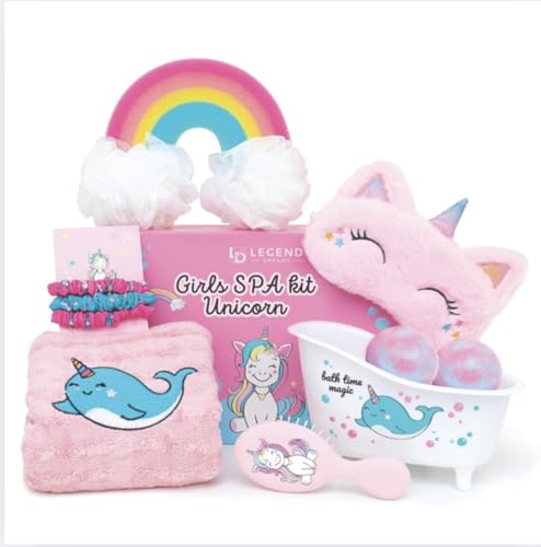 LEGEND DREAMS Girls SPA Kit- Unicorn Bath Gift Set for Kids Ages...