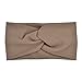Mesdames Large Bande Bandana Tricot Bandeau Spirale Double Maquillage Élastique Bandeau Accessoires (Color : 1, Size : 7.5 inches)