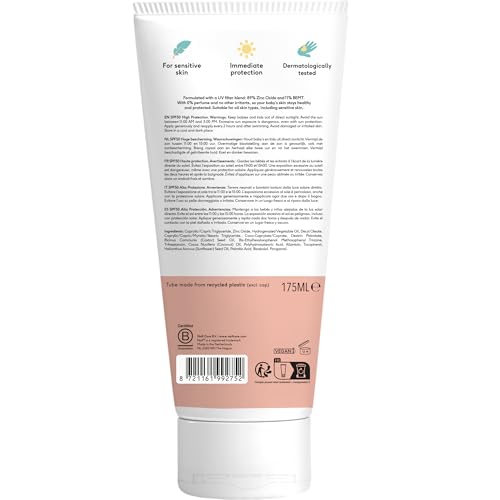 Naïf - Crème solaire minérale - pour bébé et enfant - 0% de parfum - SPF 50 - Protection UVA et UVB - Résistant à l'eau - Testé dermatologiquement - Sans microplastiques - 175 ml – vue 2
