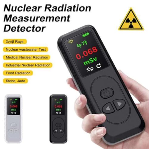 Nuclear Radiation Detector, Portable Handheld Geiger Counter, Household Nuclear Radiation Tester for Beta Gamma X Ray with Polymer Battery, ABS Material, Lightweight