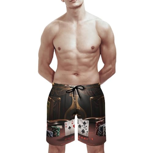 Poker Tournament Mens Swim Trunks Quick Dry Swim Shorts with Mesh Lining Funny Board Shorts Bathing Suits2