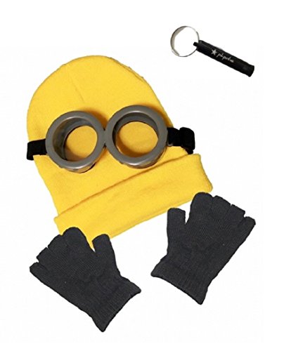(pkpohs) コスプレ 小物 (ゴーグル、ニット帽、手袋 3点セット）仮装 小道具 映画 キャラクター (セットA)