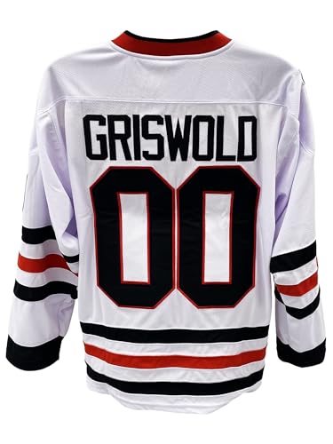 Clark Griswold 00 Deluxe Embroidered Hockey Jersey - Mens XL White