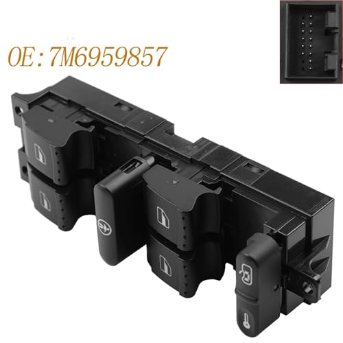 Panneau de commande de lève-vitre 7M6959857 pour VW Sharan côté conducteur - 2