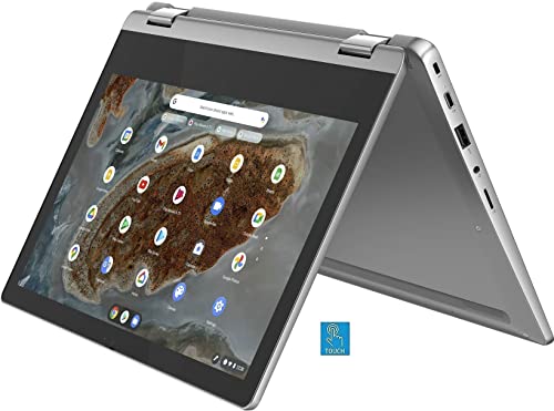 Lenovo Newest Flex 3 11" 2-In-1 Ips Touchscreen Chromebook Laptop Mediatek Mt8183, 4Gb Memory, 96Gb Storage (32Gb Emmc Plus 64Gb Card) Wifi 6, Bluetooth, Webcam, Chrome Os - Arctic Grey | Tecl Bundle #TOP5