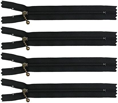 Y.K.K ポーチ用 コイルファスナー 16cm 10本入 黒 3CFB-16-580