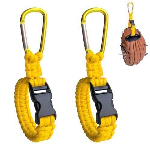 Baseball Glove Clip for Hanging on the Bags,Paracord Gear Holder(2 Yellow) by MOXGQEX - Used condition - US$8.63