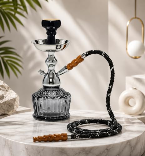 Generic Black Glass Hookah Set Pack of 1 - Image 2