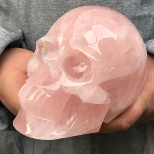 Crâne en cristal rose de 900g, le cadeau d'exception idéal pour passionnés de lithothérapie - 4
