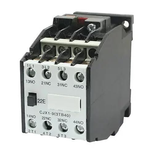 Contacteur CA tripolaire de puissance CJX1-9 bobine 380V fixation rail DIN 35 mm