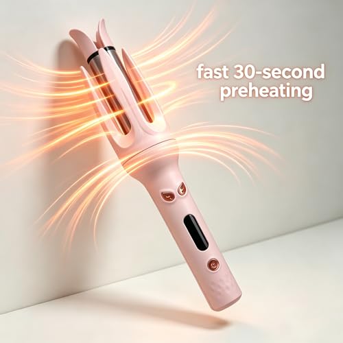 Image of Automatic Rotating Curling Iron, Anti-Tangle Self Hair Curler for All Hair