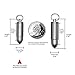 Titanium Mini Pill Fob, Bullet Design Waterproof Keychain Pill Holder, Charm Pendant Pill Reminder, Ultra-Lightweight 0.28oz, Inner Depth - 0.65”