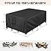 BALEINE Patio Furniture Covers, 108×82 Outdoor Furniture Cover Waterproof, Heavy Duty Oxford Patio Table Cover for Outdoor Table, Chair, Sofa, Desk (Black 108