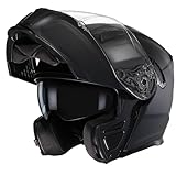 TRIANGLE Modular Motorcycle Helmets for Men Flip Up Full Face Helmet Dual Visor with Internal Sunshield DOT Approved