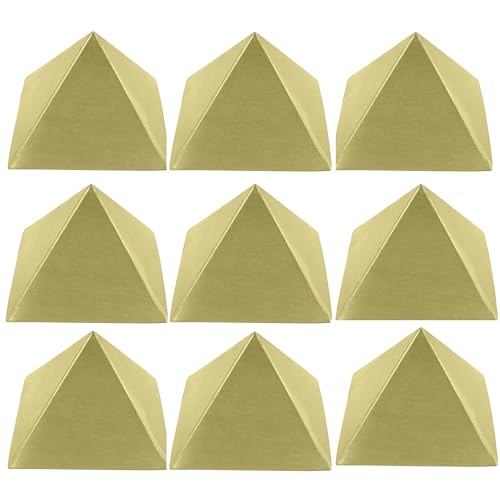 Image of Pure Brass Hollow Pyramid | 2-Inch | Pack of 9 | Boost Positive Vastu Energy for Home & Office | Powerful Remedies for Health & Wealth