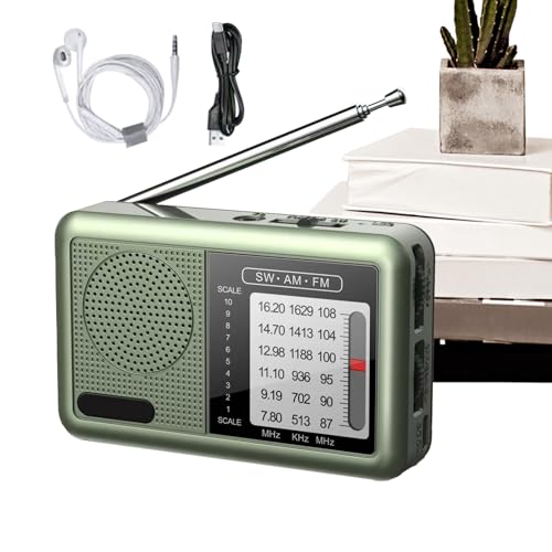 Radio ondes courtes anti-isolement compacte avec batterie rechargeable et casque