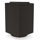 Azar 701414-BLK Pegboard 4-Sided Revolving Counter Display, Black Solid Color