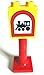 Produktbild LEGO DUPLO - Bahnübergang - Warnschild Vorsicht Eisenbahn - Standfuss + Stein wie abgebildet