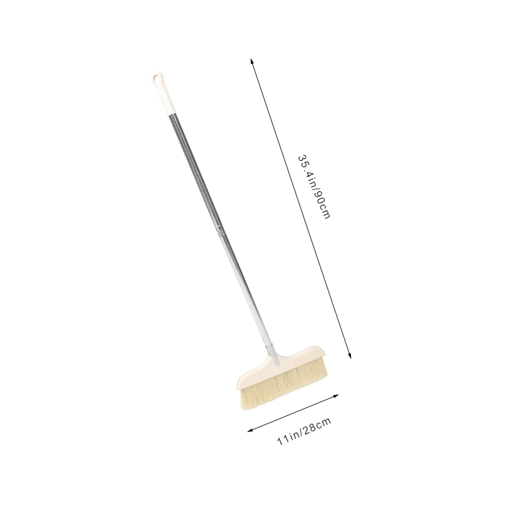 IWOWHERO Indoor Dust Broom Extendable Handle Telescopic Sweeper Broom for Hardwood Floors