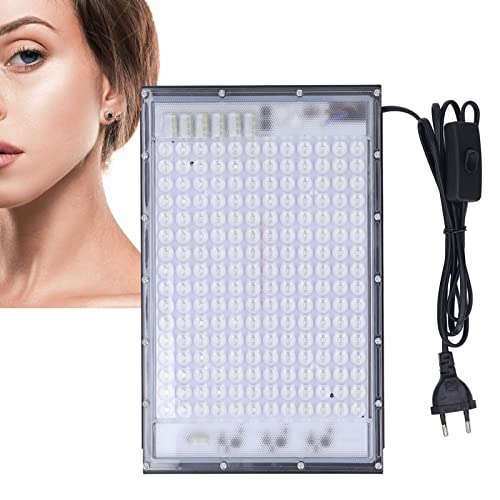Luz de Bronceado, Lámpara de Bronceado para Uso Doméstico, 460nm 192 LED Lámpara Azul Completa Dispositivo de Lámpara Autobronceadora para Cara y Cuerpo con Kit Colgante
