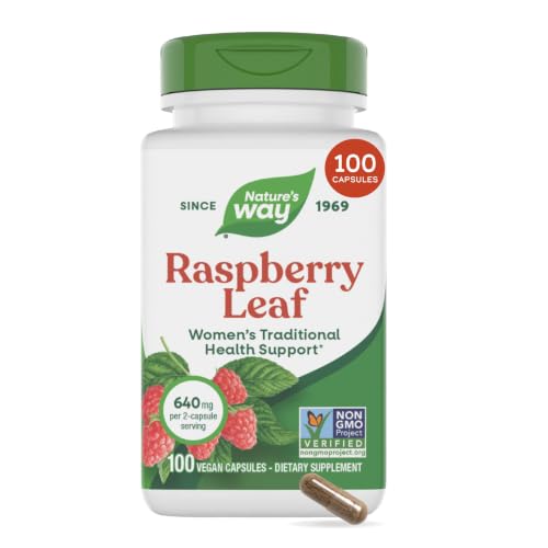 Nature's Way Raspberry Leaf - Traditional Women’s Wellness Supplement for Plant-Based Support* - Traditional Herbal Supplement - Vegan, Gluten-Free & Dairy-Free - 100 Count (50 Servings) - image 1