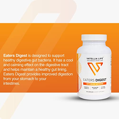 Image of Vatellia Life New from Eaters Digest | Prebiotic | Probiotic | Digestive Support | Gut Soothing | Healthy Gut Lining | Max Nutrient Absorption | 120 Capsules (60-Day Supply)