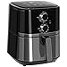 HOMCOM frytkownica na gorące powietrze 4,5 l 1500 W z 8 opcjami menu kosz z powłoką zapobiegającą przywieraniu do zdrowego beztłuszczowego niskotłuszczowego gotowania stal