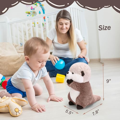 Riuhot 20239261922 Otter Stuffed Animals Cute Otter Plush Soft Otter Plushie Toy Stuffed Otter Gift thumb #4