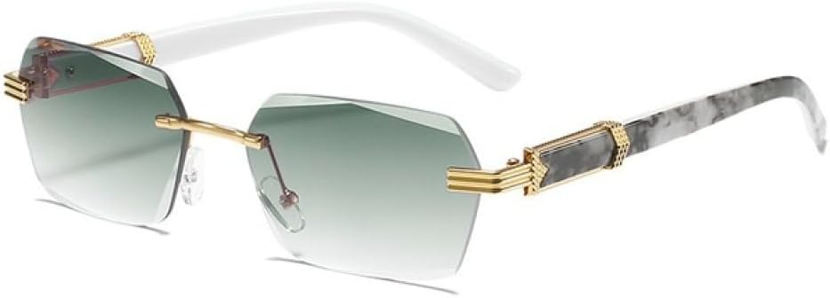 MUTYNE Vintage Rimless Sunglasses Women Fashion Sun Glasses Men Shades Gradient Square Eyewear Male UV400