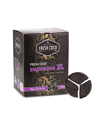 Fresh coco Supreme XL 27mm Charbon Chicha Naturel 1KG