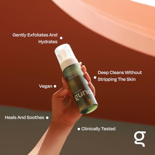 Image of Gunam Gentle Foam Cleanser for Face, Foaming Face Wash for Men & Women With AHA, Aloe Vera and Camomile, Suitable for All Skin Types (Pack of 3, 150 ml)