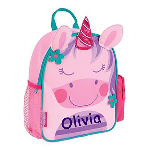 Stephen Joseph Mini Backpack for Kids Personalized Unicorn Sidekick Back to School 10 Inch Travel Bag with Custom Name2