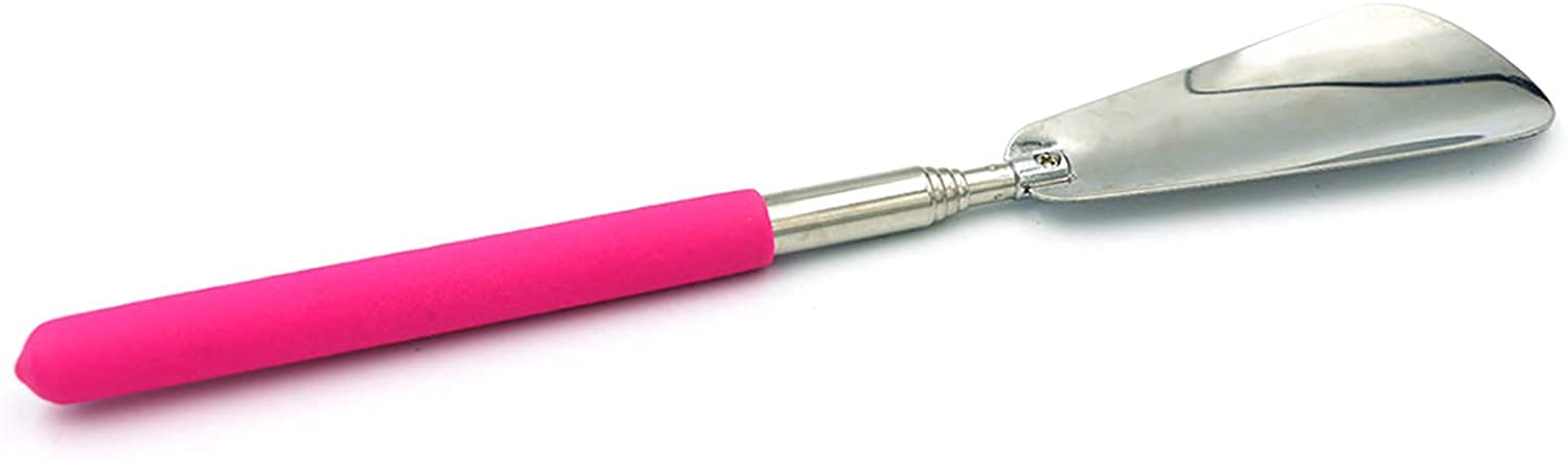 WEKONUMEX Shoe Horns, Adjustable Length Portable Telescopic Shoe Horn 25cm~74cm Lazy Shoe Horn(Pink)