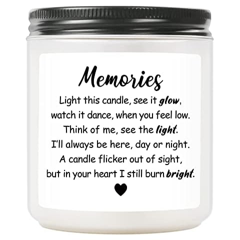 Memorial Candles Gifts for Loss, Condolences Gifts, Sympathy Gifts, Bereavement Gifts for Loss of Loved One, Mother, Father, Son, Daughter, Husband, Wife, Sister, Brother, Women, Men - 7oz Soy Candles Cover