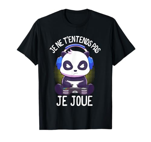 T-shirts de gaming homme garçon gamer cadeaux homme Panda T-Shirt