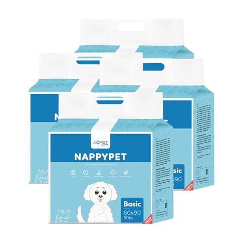 AQPET Tappetini igienici assorbenti Traverse per Animali Domestici Cuccioli Pannolini per Cane, 60x90 cm, 200 Pezzi