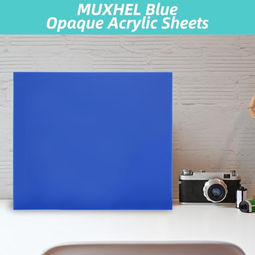 Image of 5 Pcs Blue Acrylic Sheets 12 inch x 12 inch x 1 /8 inch Glossy Opaque Plexiglass Sheets, Acrylic Blanks Acrylic Panel for CNC Cutting Engraving and Art Crafts Painting DIY Display