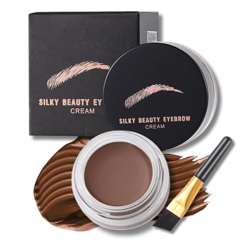 Eyebrow Brow Pomade Waterproof Eyebrow Gel Long Lasting Brow Pomade with Brush Eyebrow Wax Tinted Professional Makeup Eyebrow Soap Transfer-Proof Sweat Resistant Quick Drying (3#Dark brown)