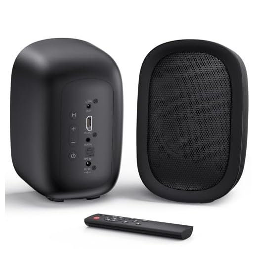 Saiyin 3" Woofer Powered Bluetooth Bookshelf Speakers for Record Player